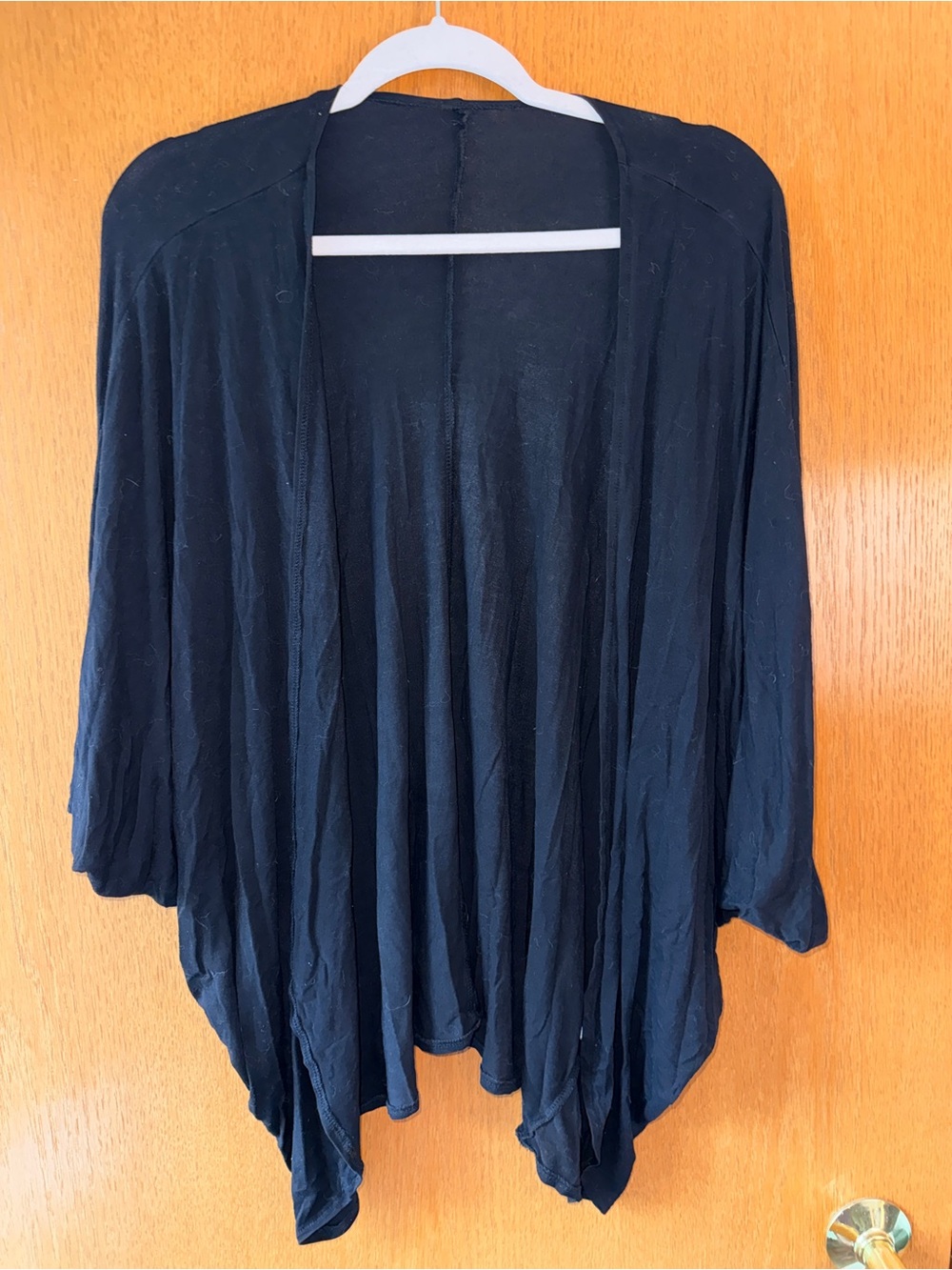 Amazon Black Lightweight Draped Open-Front Cardigan